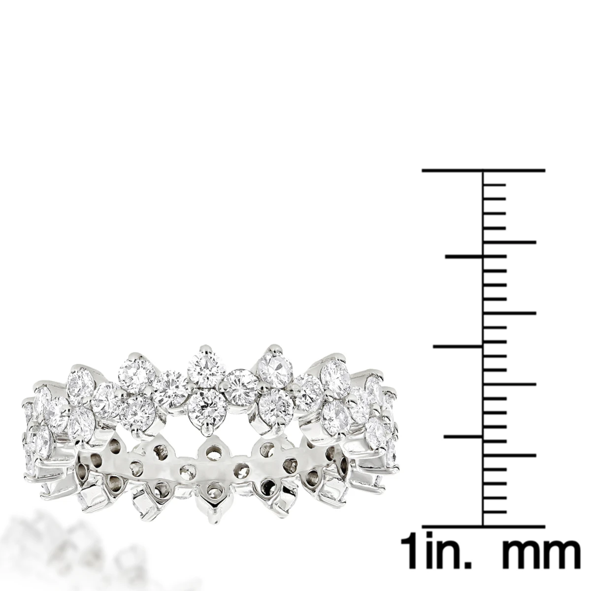 14K White Gold Round Diamond Eternity Band 2.25ct 7 14K White Gold Round Diamond Eternity Band 2.25ct - Image 5