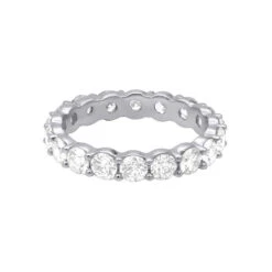 14K White Gold Round Diamond Eternity Band 3.40ct 4.1mm -H'Hen Sale Store 14k gold round diamond eternity band 340ct p 24820back 20211114