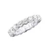14K White Gold Round Diamond Eternity Band 3.40ct 4.1mm