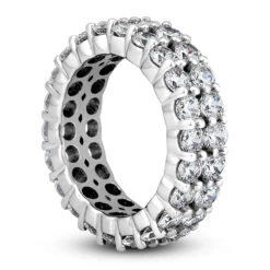 14K White Gold Round Diamond Eternity Band 4.40ct -H'Hen Sale Store 14k gold round diamond eternity band 440ct p 24863 back white 20220426