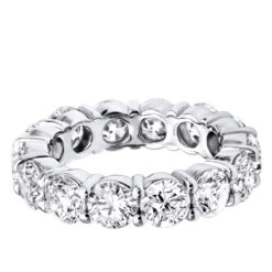 14K White Gold Round Diamond Eternity Band 5.85ct -H'Hen Sale Store 14k gold round diamond eternity band 585ct p 24810 backwh