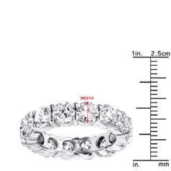 14K White Gold Round Diamond Eternity Band 5.85ct -H'Hen Sale Store 14k gold round diamond eternity band 585ct p 24810 rulerwh