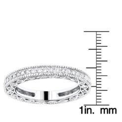 Thin 14K Yellow Gold Round Diamond Eternity Ring 0.63ct 3.4mm -H'Hen Sale Store 14k gold round diamond eternity ring 063ct p 24903 rulerwh