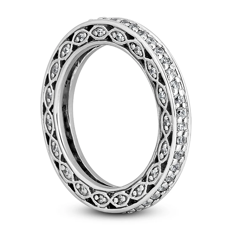 Thin 14K White Gold Round Diamond Eternity Ring 0.63ct 2.4mm 6 Thin 14K White Gold Round Diamond Eternity Ring 0.63ct 2.4mm - Image 4
