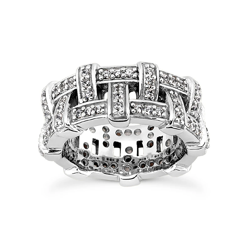 14K White Gold Round Diamond Eternity Ring 0.96ct 3 14K White Gold Round Diamond Eternity Ring 0.96ct