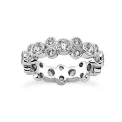 14K White Gold Round Diamond Eternity Ring 1.44ct