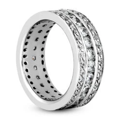 14K White Gold Round Diamond Eternity Ring 1.90ct -H'Hen Sale Store 14k gold round diamond eternity ring 190ct p 24893 back white 20220426