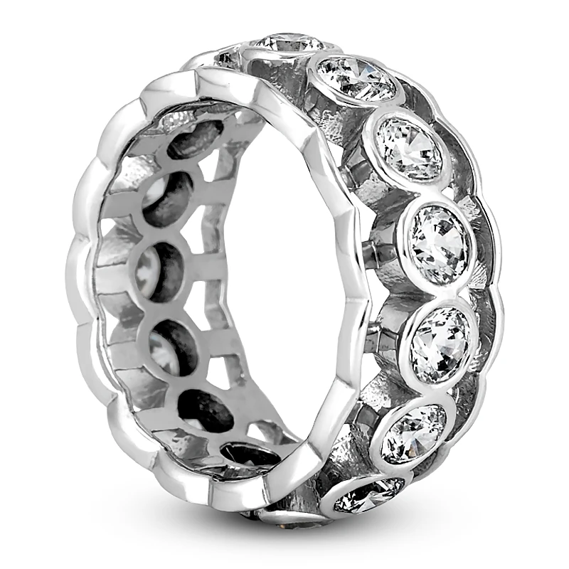 14K White Gold Round Diamond Eternity Ring 2.25ct 6 14K White Gold Round Diamond Eternity Ring 2.25ct - Image 4