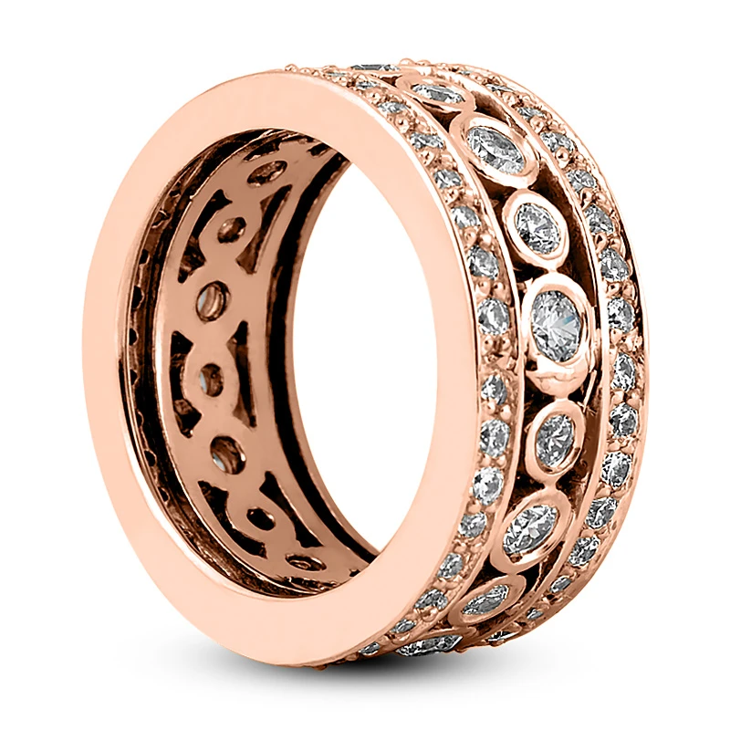 14K White Gold Round Diamond Eternity Ring 2.48ct 8 14K White Gold Round Diamond Eternity Ring 2.48ct - Image 6