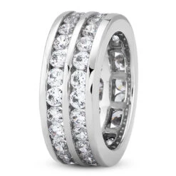 14K White Gold Round Diamond Eternity Ring 3.08ct -H'Hen Sale Store 14k gold round diamond eternity ring 308ct p 24895 back white 20220426