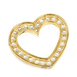 14K Yellow Gold Round Diamond Floating Heart Pendant 1.25ct -H'Hen Sale Store 14k gold round diamond floating heart pendant 138ct p 5888 backye