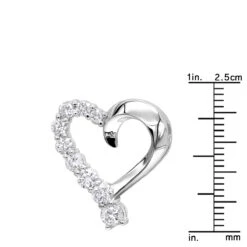 14K White Gold Round Diamond Floating Heart Pendant 1.50ct -H'Hen Sale Store 14k gold round diamond floating heart pendant 150ct p 27717 rulerwh