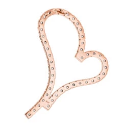 Large Open Hearts: 14K Rose Gold Round Diamond Floating Heart Pendant 4.84ct -H'Hen Sale Store 14k gold round diamond floating heart pendant 484ct p 5886 backro
