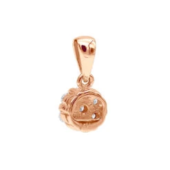 14K Rose Gold Round Diamond Flower Pendant For Women 0.25ct -H'Hen Sale Store 14k gold round diamond flower pendant 025ct p 27210 backro