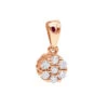 14K Rose Gold Round Diamond Flower Pendant For Women 0.25ct 2 14K Rose Gold Round Diamond Flower Pendant For Women 0.25ct -H'Hen Sale Store 14k gold round diamond flower pendant 025ct p 27210 ro