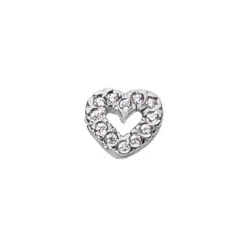 14K White Gold 0.24ct Diamond Small Heart Shape Pendant