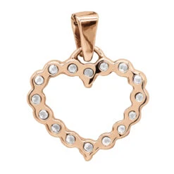 14K White Gold Round Diamond Heart Necklace 0.48ct 17 14K White Gold Round Diamond Heart Necklace 0.48ct -H'Hen Sale Store 14k gold round diamond heart necklace 048ct p 27741 backro