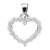 14K White Gold Round Diamond Heart Necklace 0.48ct -H'Hen Sale Store 14k gold round diamond heart necklace 048ct p 27741 wh