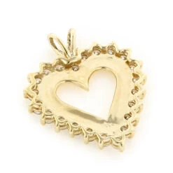 14K Yellow Gold Round Diamond Heart Necklace 2.64ct 10 14K Yellow Gold Round Diamond Heart Necklace 2.64ct -H'Hen Sale Store 14k gold round diamond heart necklace 264ct p 27747 backye