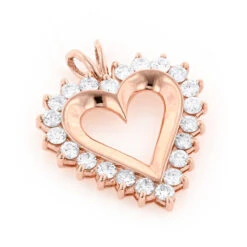 14K Yellow Gold Round Diamond Heart Necklace 2.64ct 9 14K Yellow Gold Round Diamond Heart Necklace 2.64ct -H'Hen Sale Store 14k gold round diamond heart necklace 264ct p 27747 ro