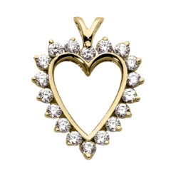 14K White Gold Round Diamond Heart Necklace 3.06ct -H'Hen Sale Store 14k gold round diamond heart necklace 306ct p 27757 yellow 20220426