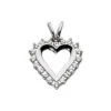 14K White Gold Round Diamond Heart Pendant 0.30ct -H'Hen Sale Store 14k gold round diamond heart pendant 030ct p 27796 white 20220426