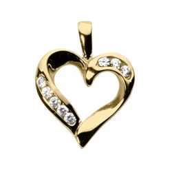 14K White Gold Channel Set Diamonds Heart Pendant 0.40ct -H'Hen Sale Store 14k gold round diamond heart pendant 040ct p 27793 yellow 20220426