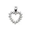 14K White Gold 0.48ct Round Diamonds V-Bale Heart Pendant -H'Hen Sale Store 14k gold round diamond heart pendant 048ct p 27809 white 20220426