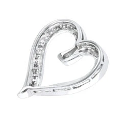 Round Diamonds Designer Heart Pendant 0.62ct 14K White Gold -H'Hen Sale Store 14k gold round diamond heart pendant 062ct p 27835 backwh