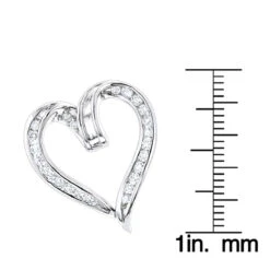 Round Diamonds Designer Heart Pendant 0.62ct 14K White Gold -H'Hen Sale Store 14k gold round diamond heart pendant 062ct p 27835 rulerwh