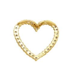 14K White Gold Round Diamond Heart Pendant 0.68ct 22.2mm 14 14K White Gold Round Diamond Heart Pendant 0.68ct 22.2mm -H'Hen Sale Store 14k gold round diamond heart pendant 068ct p 27681 backye