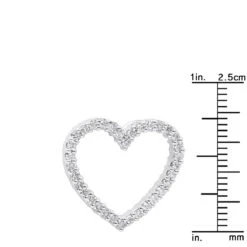 14K White Gold Round Diamond Heart Pendant 0.68ct 22.2mm 17 14K White Gold Round Diamond Heart Pendant 0.68ct 22.2mm -H'Hen Sale Store 14k gold round diamond heart pendant 068ct p 27681 rulerwh 20200306