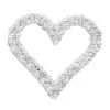 14K White Gold Round Diamond Heart Pendant 1.68ct