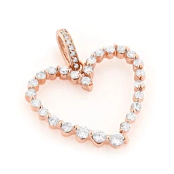 14K Yellow Gold Round Diamond Heart Pendant 1ct 15/16 In (24mm) 9 14K Yellow Gold Round Diamond Heart Pendant 1ct 15/16 In (24mm) -H'Hen Sale Store 14k gold round diamond heart pendant 1ct p 27718 ro