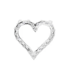 14K White Gold Round Diamond Heart Pendant 3.60ct 29mm -H'Hen Sale Store 14k gold round diamond heart pendant 360ct p 27692 backwh