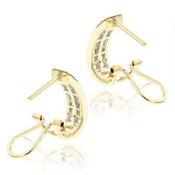 14K White Gold Round Diamond Hoop Earrings 0.63ct 11 14K White Gold Round Diamond Hoop Earrings 0.63ct -H'Hen Sale Store 14k gold round diamond hoop earrings 063ct p 134 backye