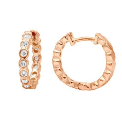14K Yellow Gold Round Diamond Hoop Huggie Earrings 0.16ct 12 14K Yellow Gold Round Diamond Hoop Huggie Earrings 0.16ct -H'Hen Sale Store 14k gold round diamond hoop huggie earrings 016ct p 6827 ro