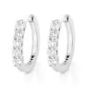 14K White Gold Round Diamond Huggie Earrings Hoops 0.33ct -H'Hen Sale Store 14k gold round diamond huggie earrings hoops 033ct p 6033 wh