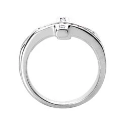 14K White Gold Round Diamond Ladies Ring 0.28ct 12.1mm -H'Hen Sale Store 14k gold round diamond ladies ring 028ct p 29167 back white