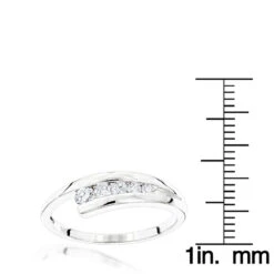 14K White Gold Round Diamond Ladies Ring 0.31ct -H'Hen Sale Store 14k gold round diamond ladies ring 031ct p 29211 rulerwh