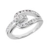 14K White Gold Round Diamond Ladies Ring 0.62ct