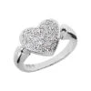 14K White Gold Round Diamond Ladies Ring 0.66ct 11.6mm