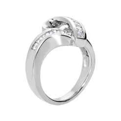 14K White Gold Round Diamond Ladies Ring 0.80ct 18.8mm -H'Hen Sale Store 14k gold round diamond ladies ring 080ct p 29460 back white