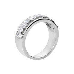 14K White Gold Round Diamond Ladies Ring 0.84ct 6.8mm -H'Hen Sale Store 14k gold round diamond ladies ring 084ct p 29317 back white
