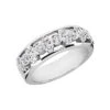 14K White Gold Round Diamond Ladies Ring 0.84ct 6.8mm