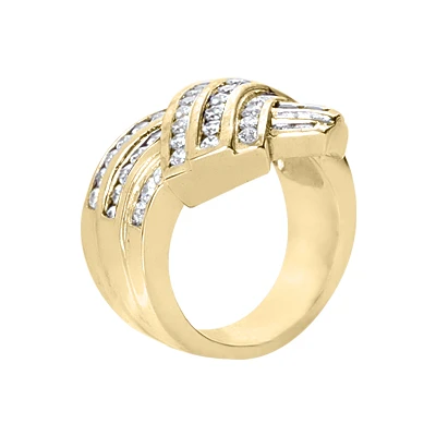 14K White Gold Round Diamond Ladies Ring 1.05ct 13mm 4 14K White Gold Round Diamond Ladies Ring 1.05ct 13mm - Image 2