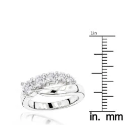 14K White Gold Round Diamond Ladies Ring 1.25ct 8.3mm -H'Hen Sale Store 14k gold round diamond ladies ring 125ct p 29115 rulerwh