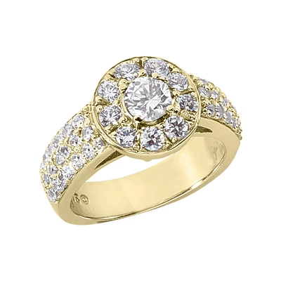 14K White Gold Round Diamonds Ladies Ring 1.27ct 4 14K White Gold Round Diamonds Ladies Ring 1.27ct - Image 2