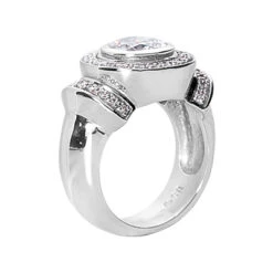 14K White Gold Round Diamond Ladies Ring 1.34ct 8 14K White Gold Round Diamond Ladies Ring 1.34ct -H'Hen Sale Store 14k gold round diamond ladies ring 134ct p 29533 back white
