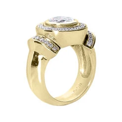 14K White Gold Round Diamond Ladies Ring 1.34ct 9 14K White Gold Round Diamond Ladies Ring 1.34ct -H'Hen Sale Store 14k gold round diamond ladies ring 134ct p 29533 back yellow